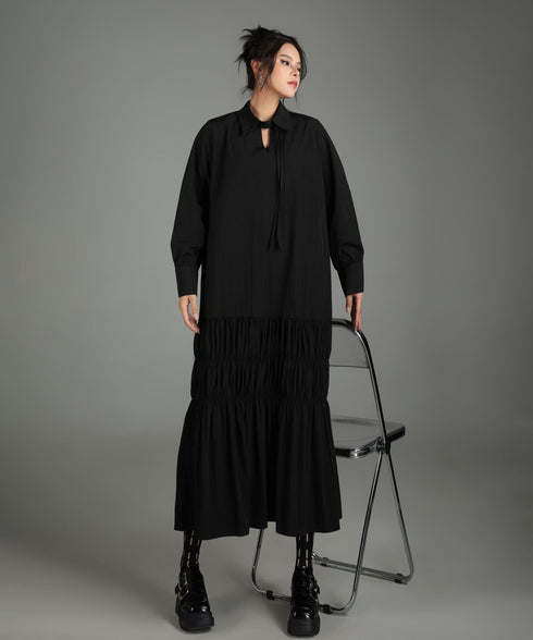 Black Mesh Layered Skirt